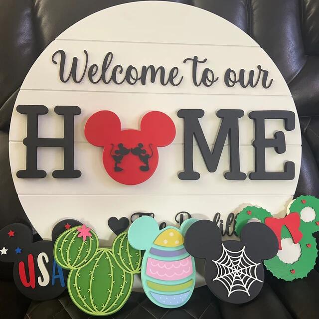 Personalized Interchangeable Welcome to our Home Sign